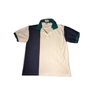 Vintage Print-Ons Polo shirt. W/ block color pattern size L